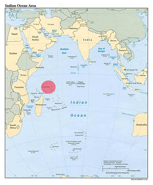 塞舌尔在亚洲和非洲之间具有重要的战略位置